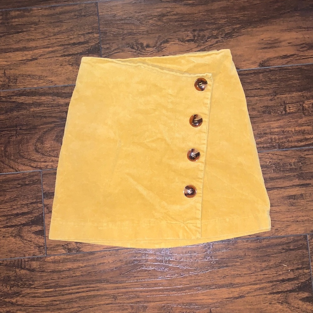 Yellow Corduroy Skirt. Altar’d State
